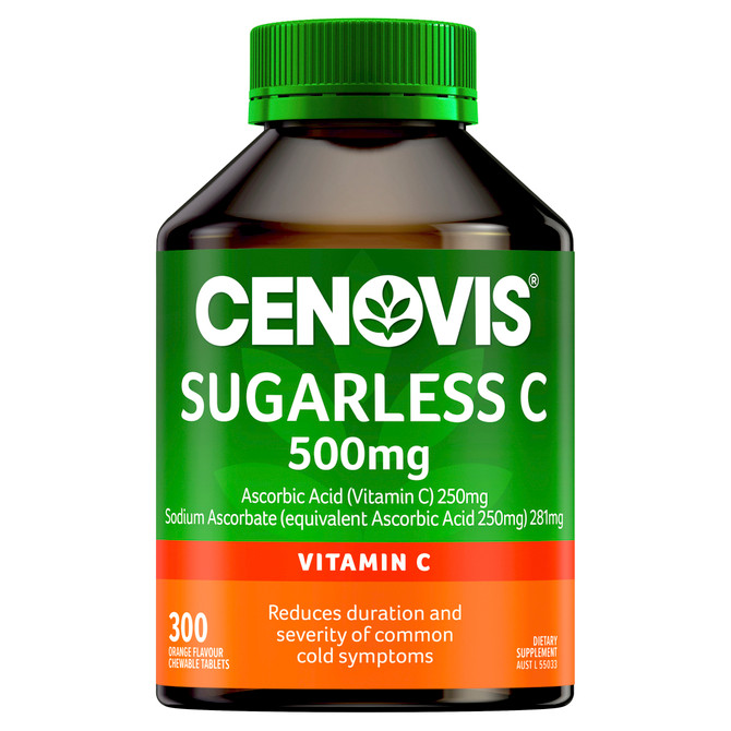 Cenovis Sugarless C 500mg  300 Chewable Tablets