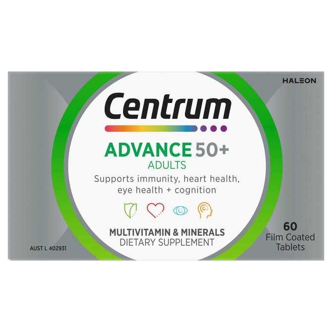 Centrum Advance 50+ Adults 60 Film Coated Tablets