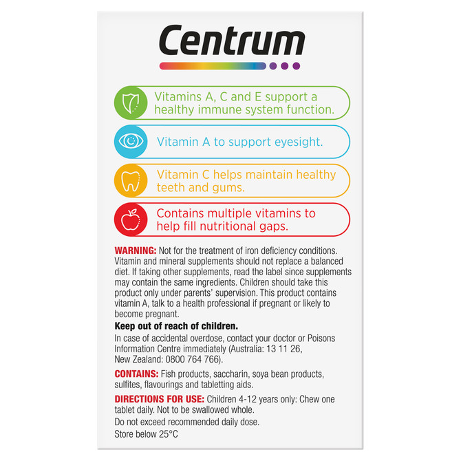 Centrum Kids Strawberry 60 Chewable Tablets