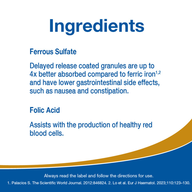 Fefol Iron & Folic Acid Delayed Release Capsules 30s 