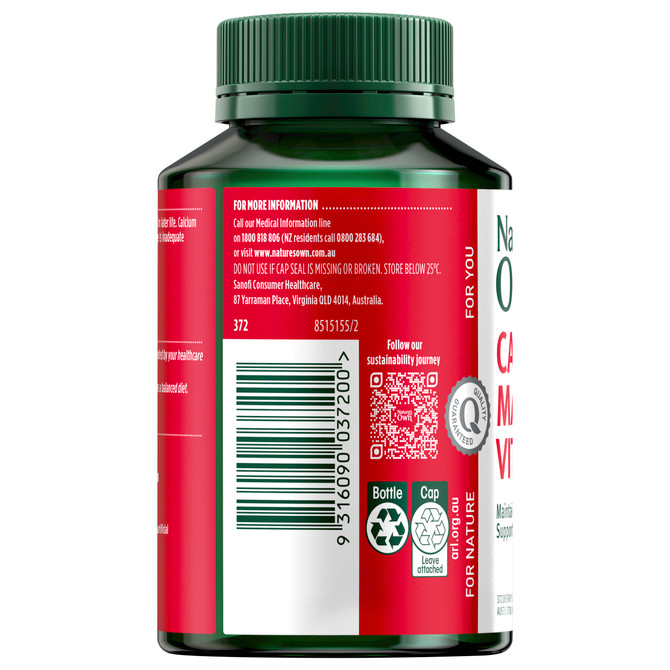 Nature's Own Calcium, Magnesium & Vitamin D3 120 Tablets