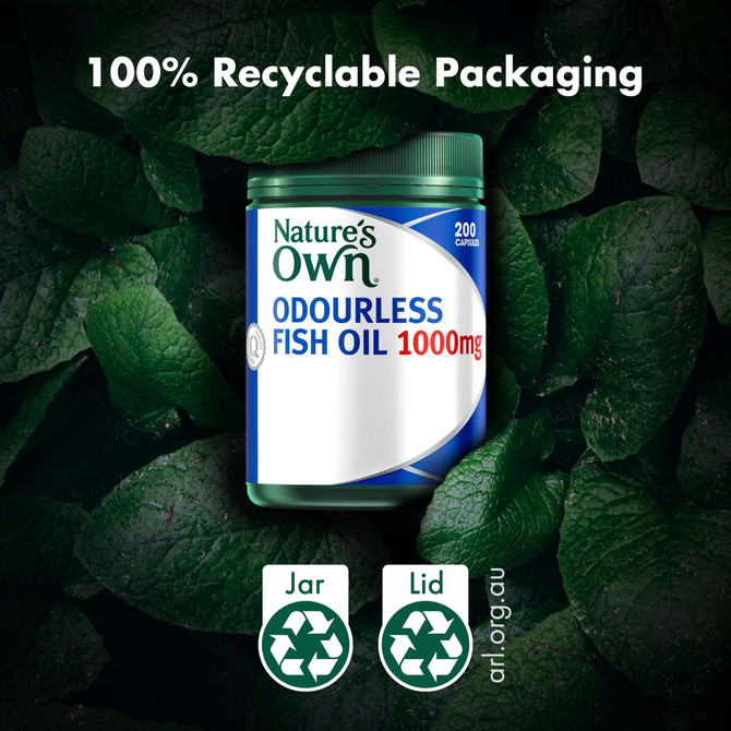 Nature's Own Odourless Fish Oil 1000mg 200 Capsules