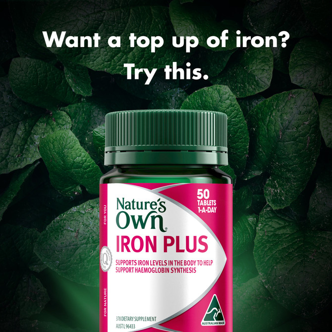 Nature's Own Iron Plus 50 Tablets
