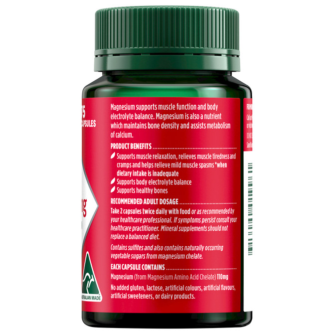 Nature's Own Magnesium Chelate 500mg 75 Capsules