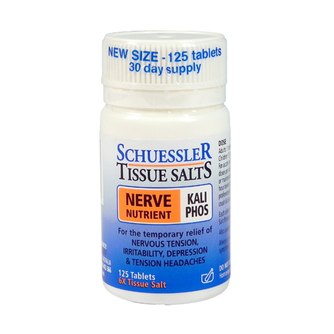 Schuessler Tissue Salts Kali Phosphate Nerve Nutrient 125 Tablets