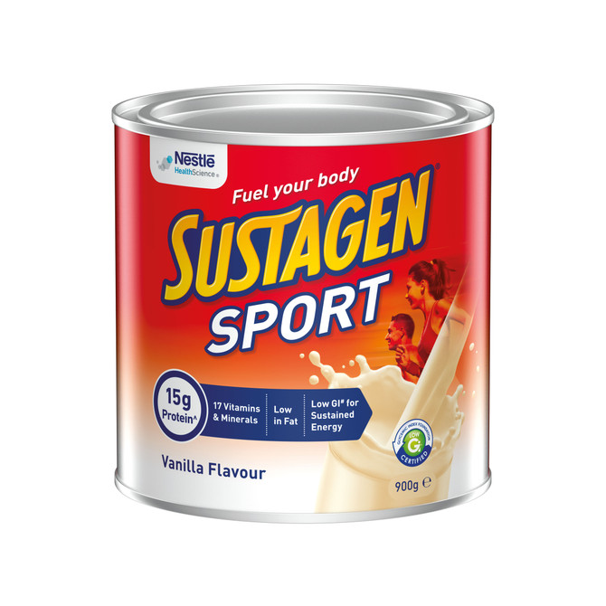 Sustagen Sports Nutrition Powder Supplement Vanilla Flavour 910g