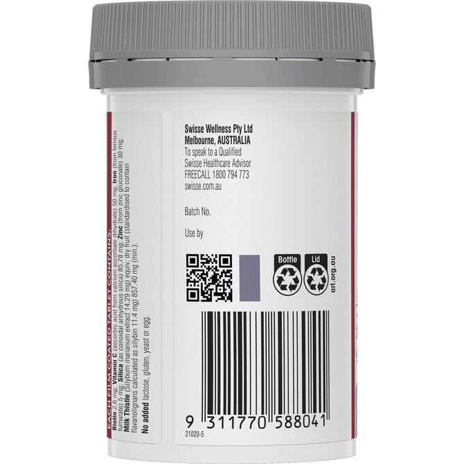 Swisse Beauty Hair Skin Nails+ 60 Tablets