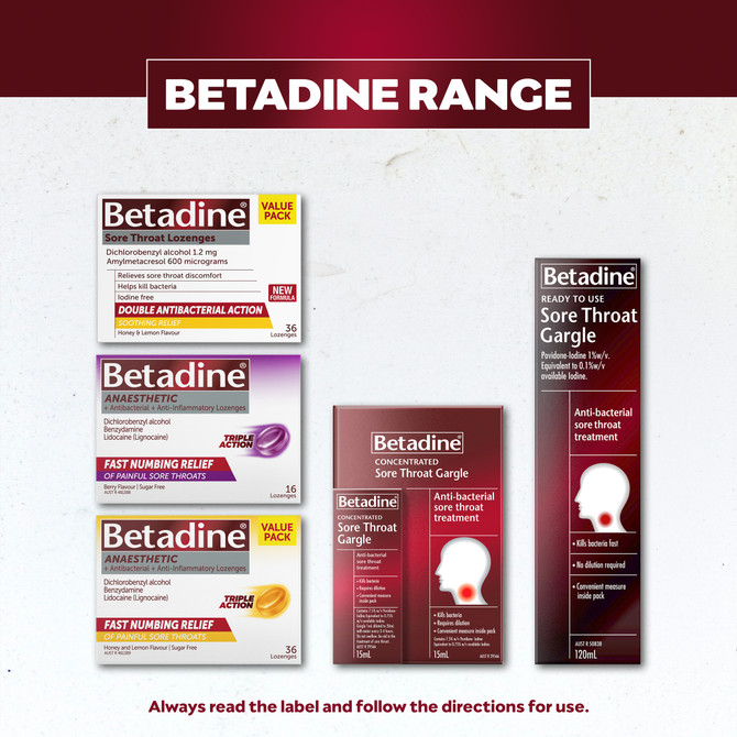 Betadine Sore Throat Gargle Concentrated 40mL