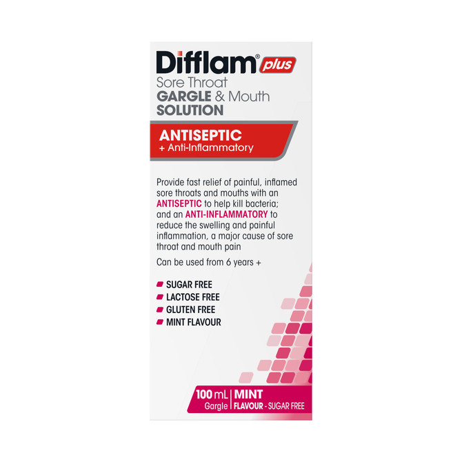 Difflam-C Anti-Inflammatory Antiseptic Solution Sugar Free 100mL