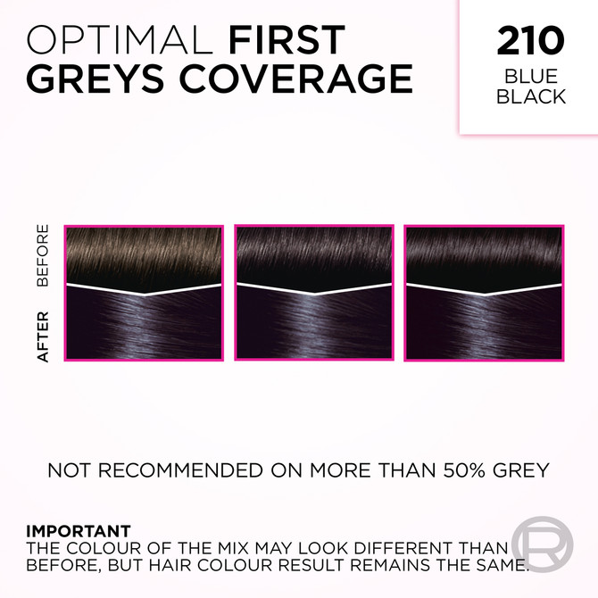 L'Oréal Paris Casting Crème Gloss Semi-Permanent Hair Colour - 210 Blue Black (Ammonia Free)