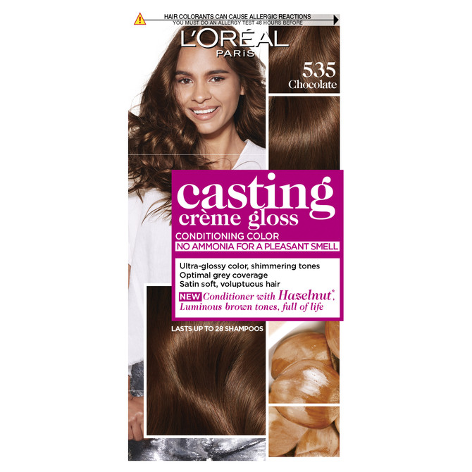 L'Oréal Paris Casting Crème Gloss Semi-Permanent  Hair Colour - 535 Chocolate (Ammonia Free)