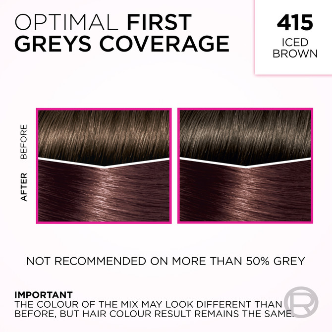 L'Oréal Paris Casting Crème Gloss Semi-Permanent Hair Colour - 415 Iced Brown (Ammonia Free)