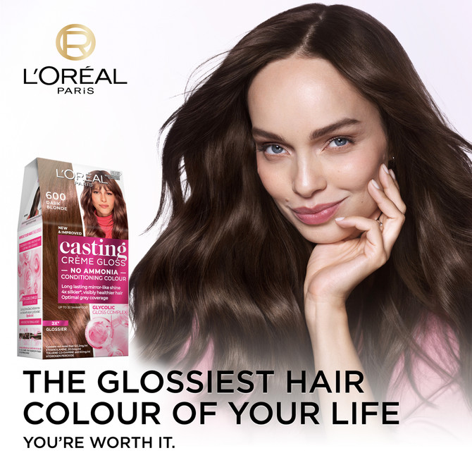 L'Oréal Paris Casting Crème Gloss Semi-Permanent Hair Colour - 600 Dark Blonde (Ammonia Free)