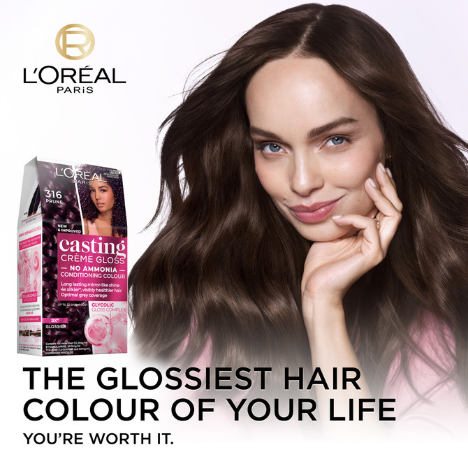 L'Oréal Paris Casting Crème Gloss Semi-Permanent Hair Colour - 316 Prune (Ammonia Free)