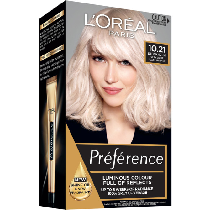 L'Oréal Paris Préférence Permanent Hair Colour - 10.21 Very Very Light Pearl Blonde