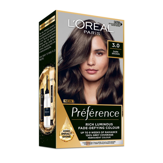 L'Oréal Paris Préférence Permanent Hair Colour - 3 Dark Brown