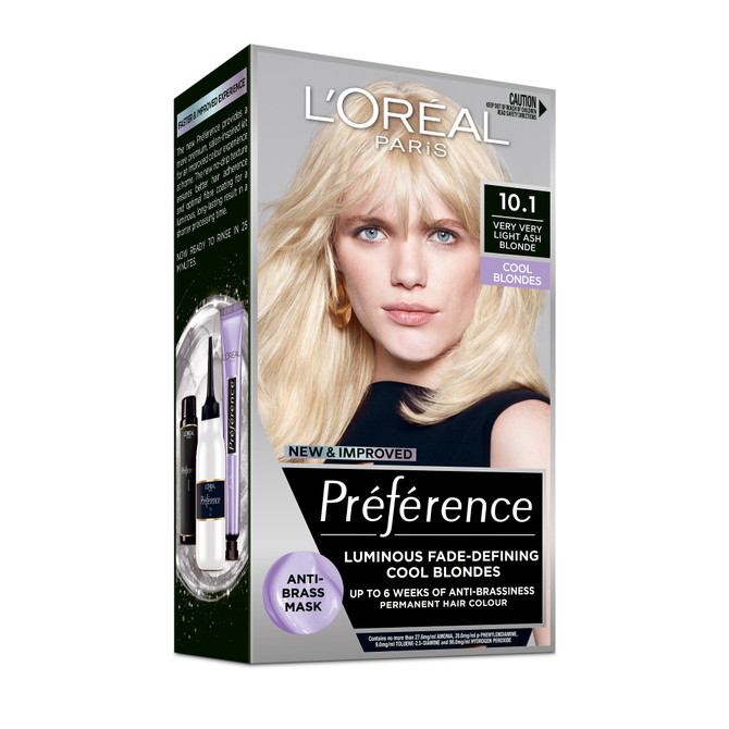 L'Oréal Paris Préférence Cools Permanent Hair Colour - 10.1 Very Very Light Ash Blonde
