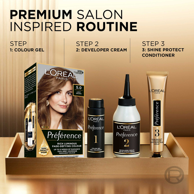 L'Oréal Paris Préférence Permanent Hair Colour - 5 Light Brown