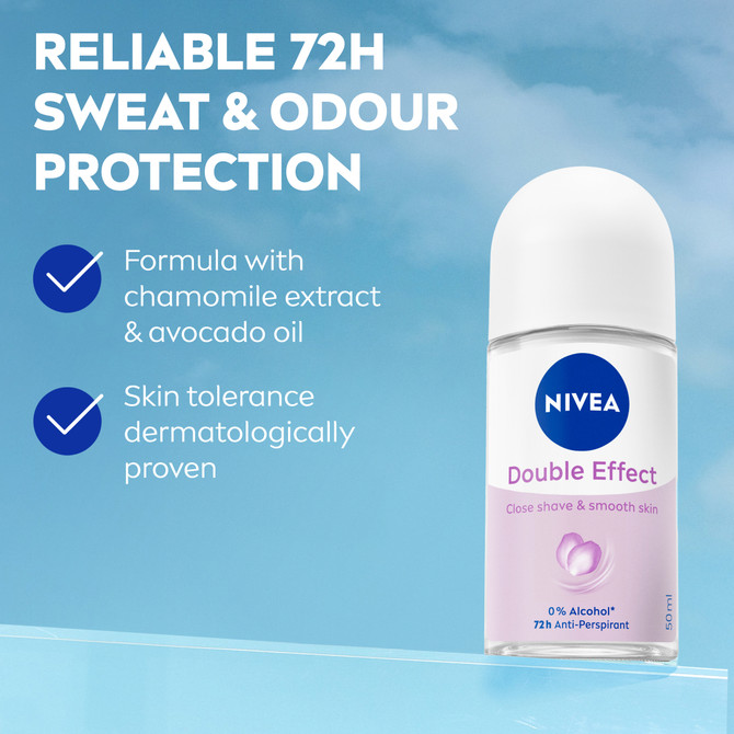 NIVEA Double Effect Anti-Perspirant Roll-On 50ml
