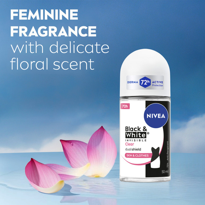 NIVEA BLACK & WHITE Invisible Clear Roll-On 50ml