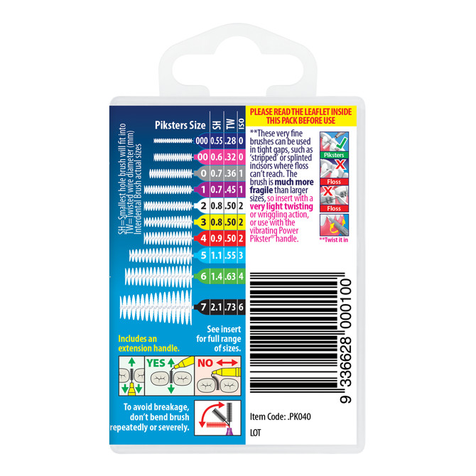 Piksters Interdental Brushes Grey Size 0 40pk