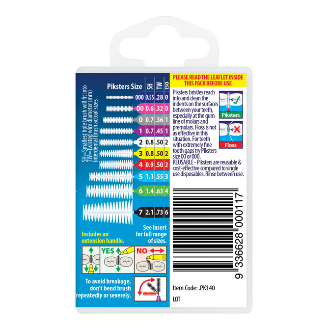 Piksters Interdental Brushes Purple Size 1 40pk