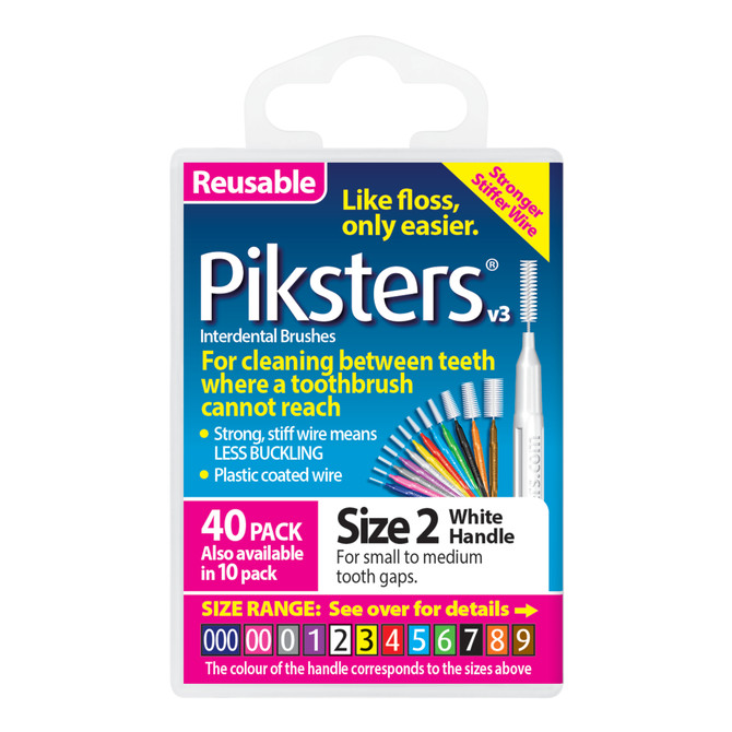 Piksters® Interdental Brushes White Size 2 40pk