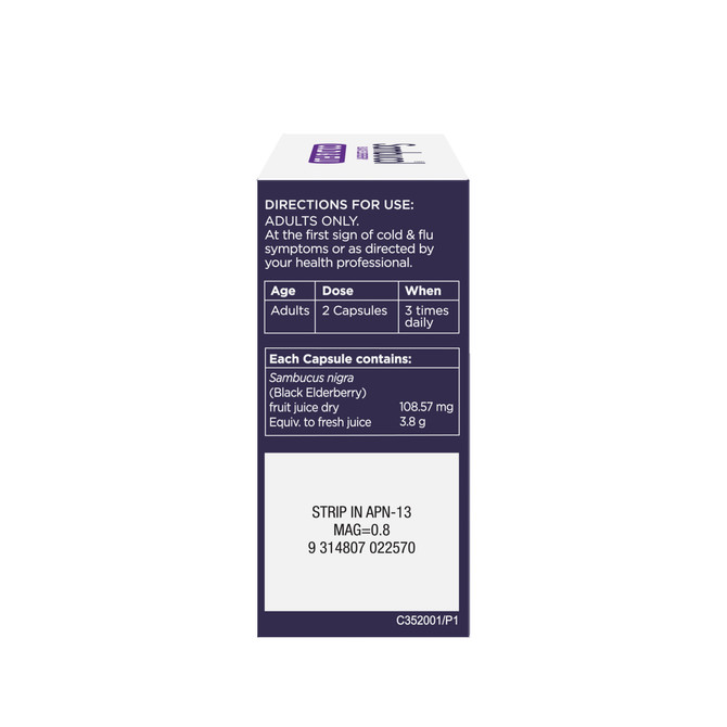 Sambucol Black Elderberry Cold & Flu Capsules 24s