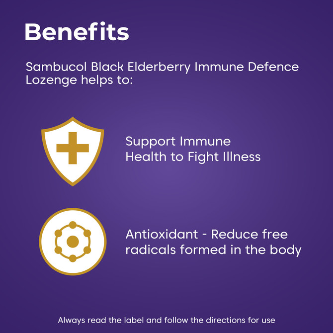 Sambucol Black Elderberry Immune Defence Lozenges 20s