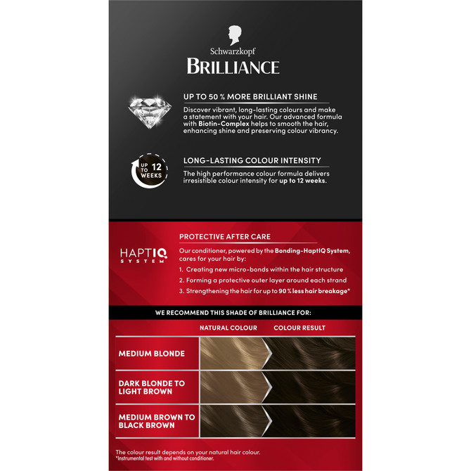 Schwarzkopf Brilliance Brown Hair Dye 89 Bittersweet Choc Permanent Each
