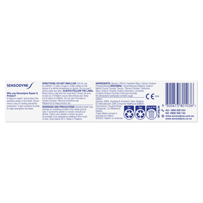 Sensodyne Repair & Protect Sensitivity Toothpaste 100g