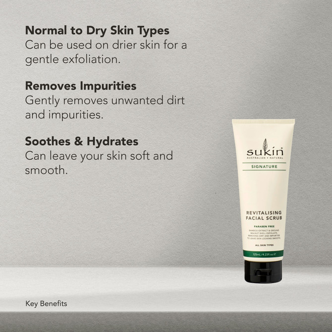 SUKIN SIGNATURE REVITALISING FACIAL SCRUB 125ML