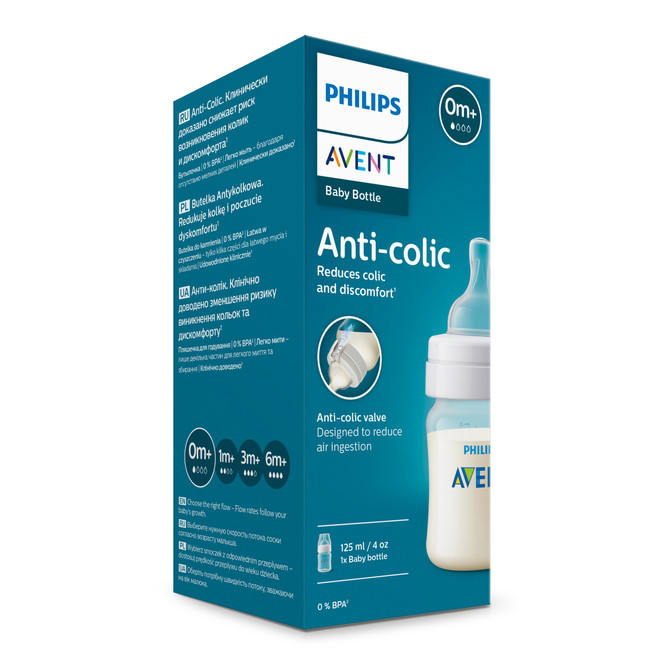 Philips Avent Baby Bottle Anti-colic 125mL, SCY100/01