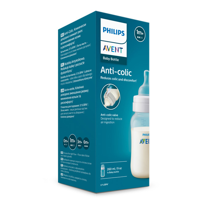 Philips Avent Baby Bottle Anti-colic 260mL, SCY103/01