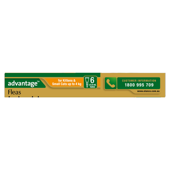 Advantage™ Fleas for Kittens & Small Cats Up To 4kg - 6 Pack