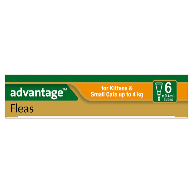 Advantage™ Fleas for Kittens & Small Cats Up To 4kg - 6 Pack