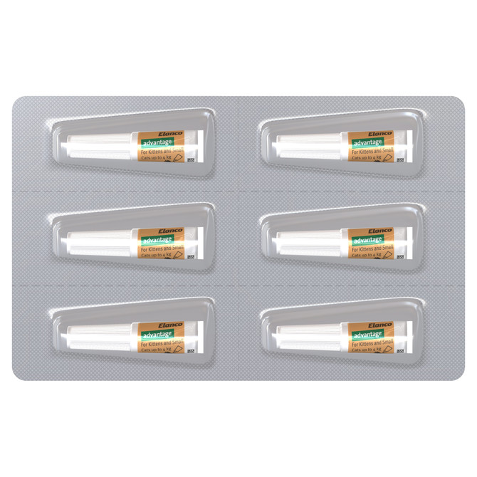 Advantage™ Fleas for Kittens & Small Cats Up To 4kg - 6 Pack