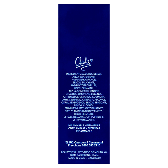 Charlie Blue Eau De Toilette 100mL