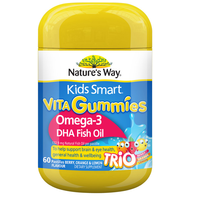 Nature's Way Kids Smart Vita Gummies Omega-3 DHA Fish Oil 60 Pack