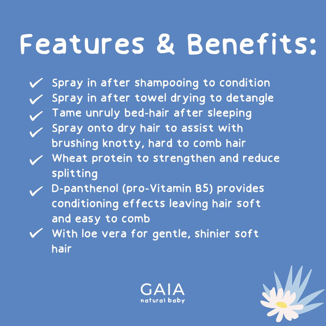 GAIA Natural Baby Hair Detangler 200mL