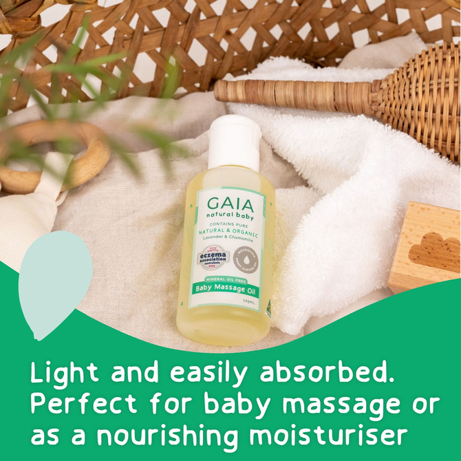 GAIA Natural Baby Massage Oil 125mL