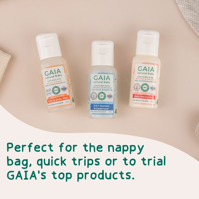 GAIA Natural Baby Mini Traveller Kit 50mL 3 Pack