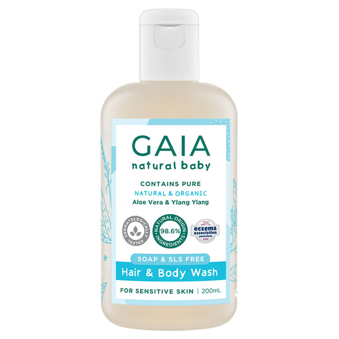 GAIA Natural Baby Hair & Body Wash 200mL
