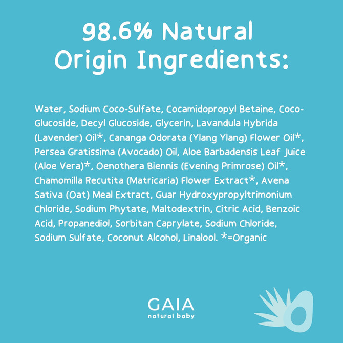 GAIA Natural Baby Hair & Body Wash 200mL
