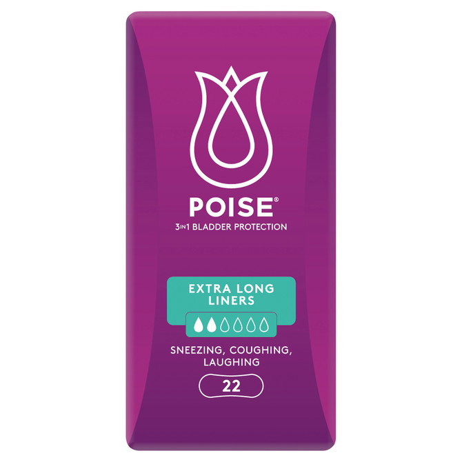 Poise Liners For Bladder Leaks Extra Long 22 Pack