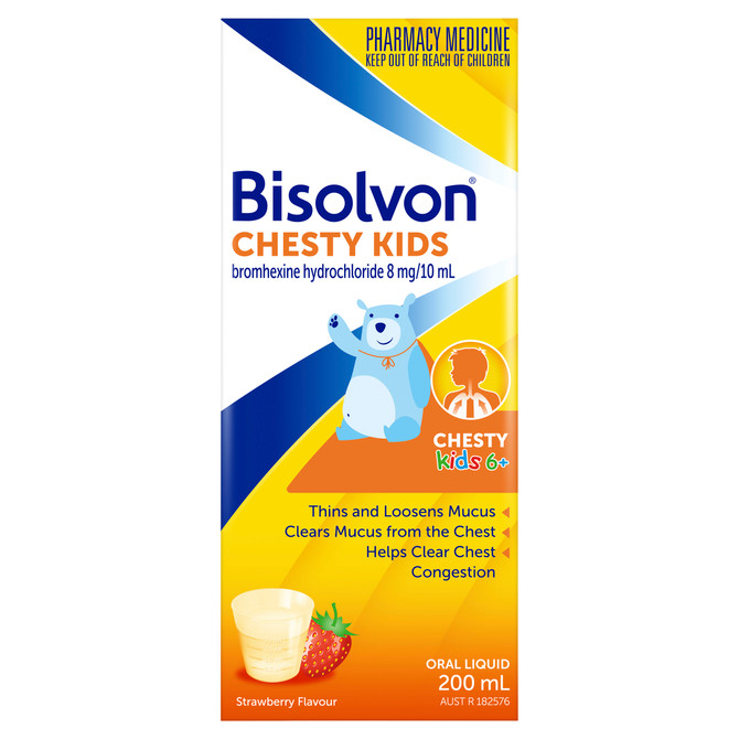 Bisolvon Chesty Kids Strawberry Liquid 200ml