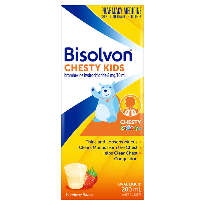 Bisolvon Chesty Kids Strawberry Liquid 200ml