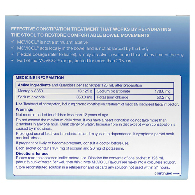 MOVICOL® FLAVOUR FREE 30s