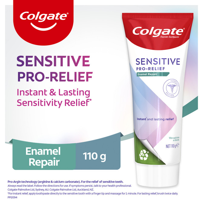 Colgate Sensitive Pro-Relief Enamel Repair Toothpaste, 110g, Clinically Proven Sensitive Teeth Pain Relief