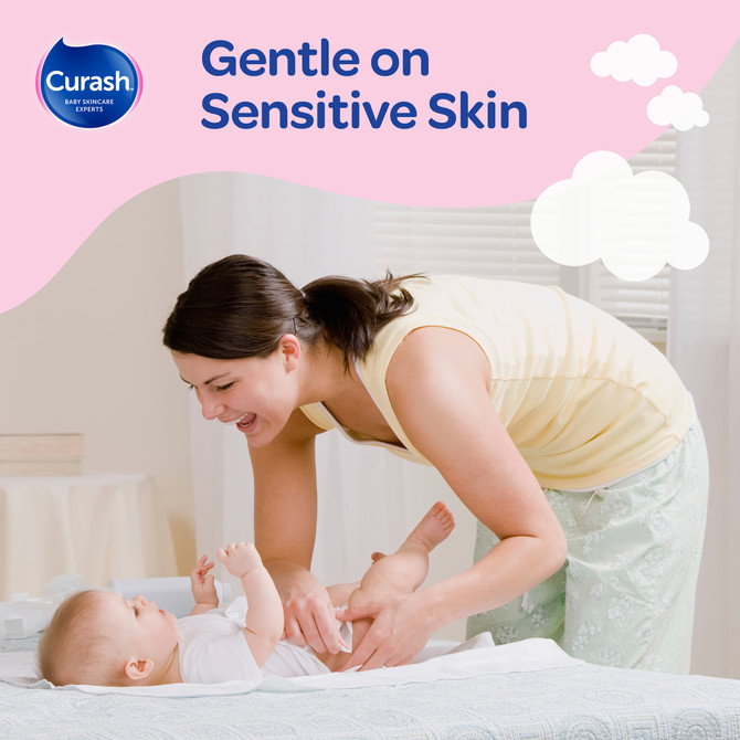 Curash Sensitive Fragrance Free Baby Wipes 80 Pack